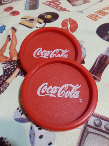 Coca Cola Lotex2 Posavaso Plásticos 8 Cm El Par