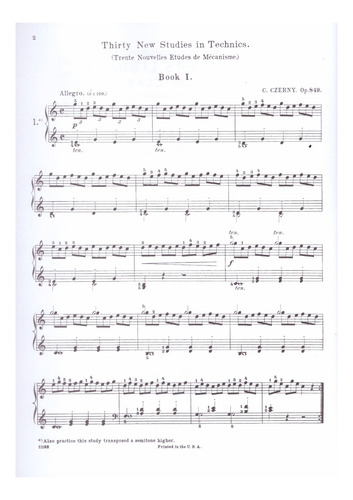 Thirty New Studies In Technics Op.849 / 30 Nuevos Estudios.