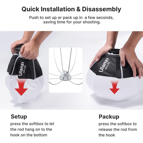 Linterna Suave Mini Softbox De 30 Cm Plástico