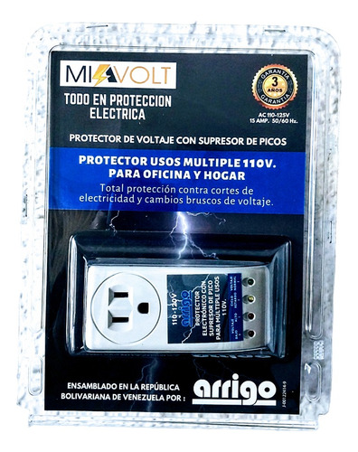 Protector De Voltaje Multiuso 110v Arrigo