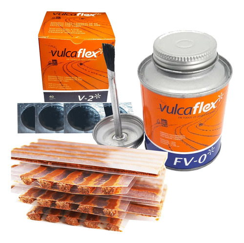 Kit Borracheiro+refil+cola+remendo Para Pneu Com Sem Camara