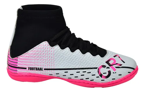 Chuteira Futsal Cano Longo Rosa MercadoLivre