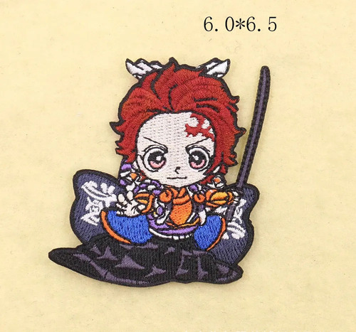 Cx Parche Termoadhesivo Bordado Kamado Tanjirou De Anime