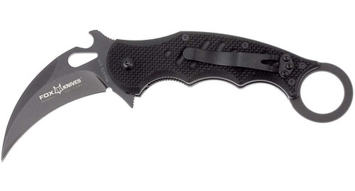 Cuchillo Navaja Plegable Karambit Fox Emerson Wave Negro