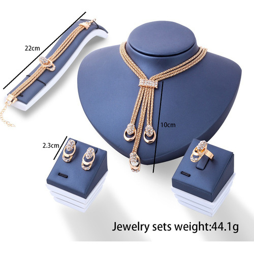 Conjunto De Joias De Cristal De Quatro Peças