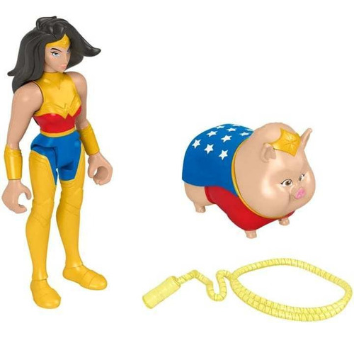 Mujer Maravilla & Pb Super Pets 15 Cm - Mosca