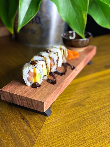 Tabla Plato De Madera Para Servir, Presentar (picada, Sushi) Marrón Sushi
