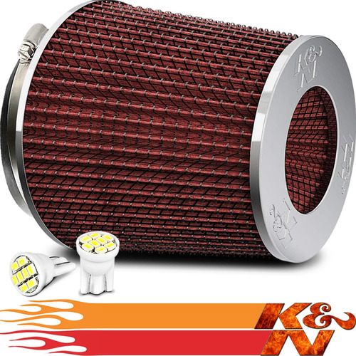 Imagem 1 de 5 de Filtro De Ar Esportivo K&n Ken Duplo Fluxo Rg-1001rd +brinde