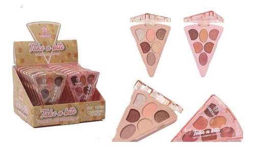 Pack De 2 Paletas Sombras De Ojos 6 Colores Modelo Pizza