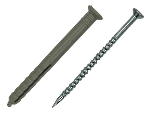 Imagen 3 de 9 de Tarugo Clavo - Tornillo Punta Cruz 6 X 60mm - 100 Unidades