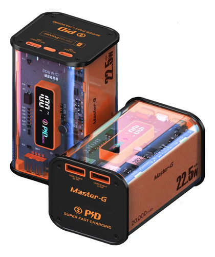 Power Bank 20000 Mah Carga Rápida Master-g Color Naranja