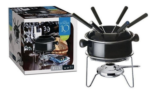 Conjunto Fondue Médio 10 Peças Hh7813 Euro Home Cor Preto