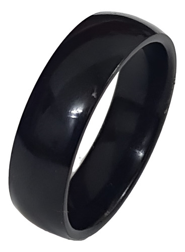 Anillos Hombre Aro Negro Acero Inoxidable Mujer V1 Mr.bou