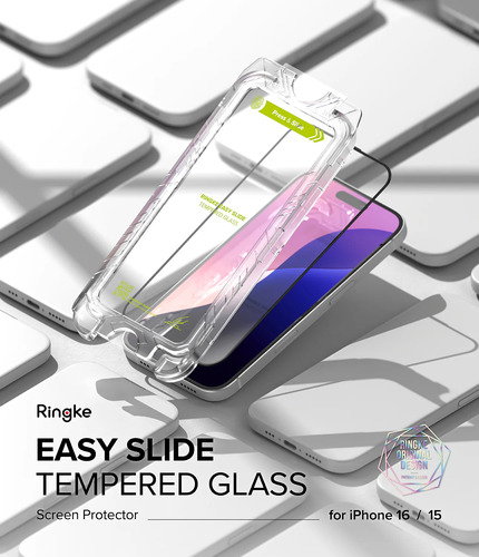 Vidrio Templado Iphone 16 | 15 Ringke Easy Slide Pack X2
