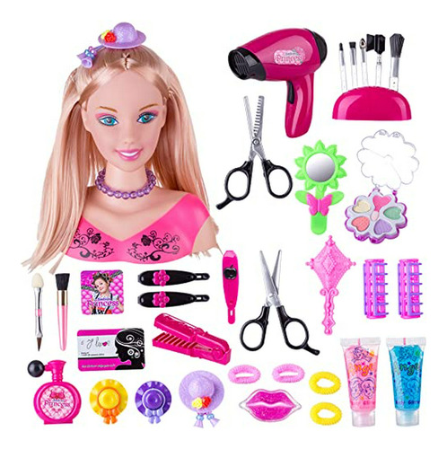 Muñeca Peluquera Para Niñas Con Accesorios Y Secador (estilo