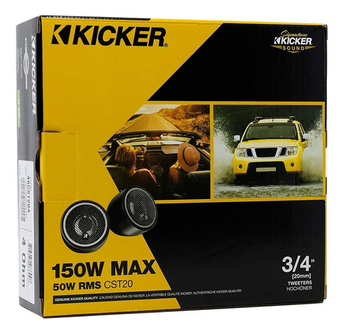 Paquete Tweeters 3/4 PuLG Kicker Cst204 + Toallitas