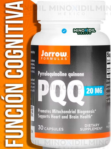  Jarrow Pqq (pirroloquinolina Quinona) 20 Mg 30 Cápsulas Sabor Sin Sabor