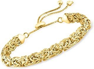 Pulsera De Bolo Bizantino, Plata Chapada En Oro Amarillo Pbh