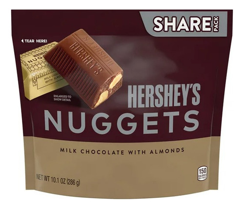 Hershey's Nuggets Con Almendras Chocolates Americanos 3 Pack