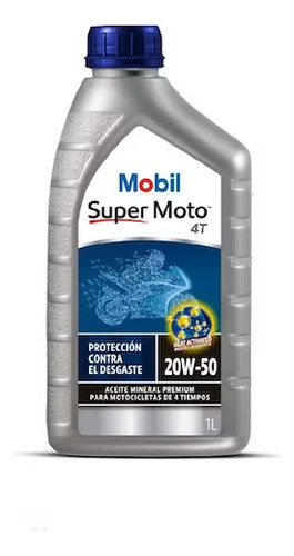 Aceite Para Moto Mobil Mineral 20w-50 Super Moto