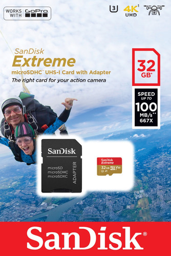 Memoria Micro Sd 32gb Sandisk Extreme Video 4k