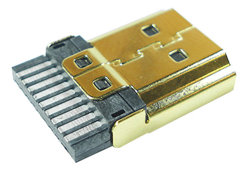 2 conectores de soldadura Hdmi para ensamblaje de cables con soldadura
