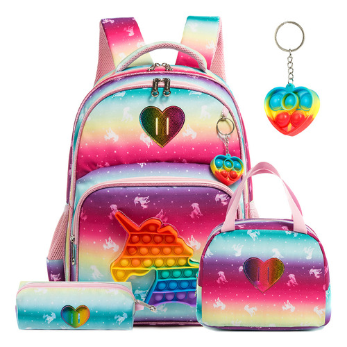 Mochila Niñas 3 Piezas Set Juguete Mochila Escolar Niños