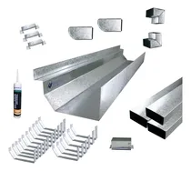 Comprar Zingueria Canaleta Americana Kit P\u002F 16 Mts Galv Con 1 Bajada