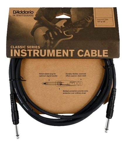 Cable Linea Plug 3 Metros Guitarra Bajo Teclado Sonido