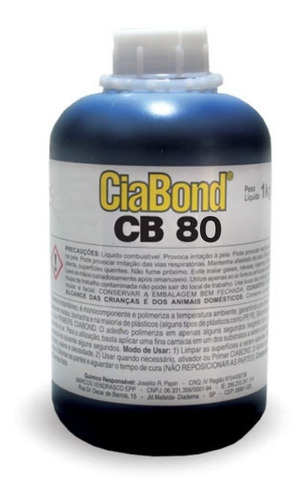 Cola Cianoacrilato Cb 80 1kg Ciabond P/ Falante