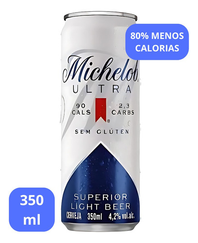 Cerveja Michelob Ultra Light Lager Sem Glúten 350ml