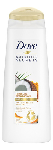 Shampoo Dove Nutritive Secrets Ritual de Reparación Coco y Cúrcuma en botella de 200mL por 1 unidad