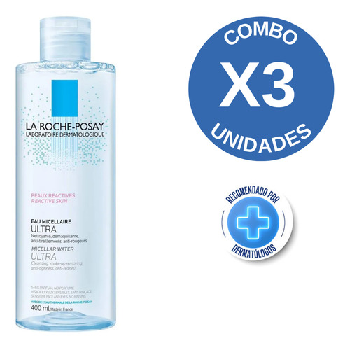 Combo X3 Agua Micellar Ultra Pieles Reactiva La Roche Posay