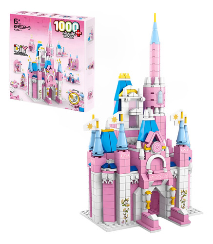 Kit 1000 Peças Bloco Montar Bloxi Castelo Princesa 6 Em 1