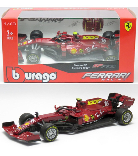 Ferrari F1 Sf1000 - Leclerc #16 de Fórmula 1 2020 1/43 Burago