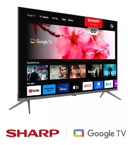 Televisor Sharp Smart Tv Aquos 65 Uhd 4k Google Tv 4tc65fl6l