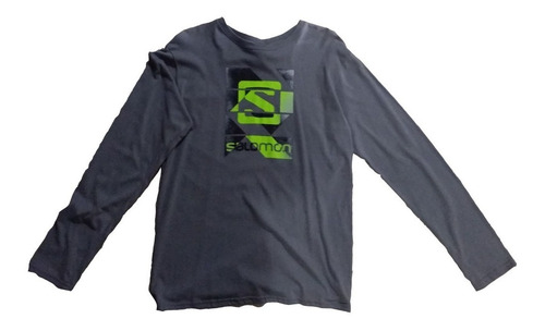 Remera Salomon Logo Gallet Grey 15157 - Weekendpesca -