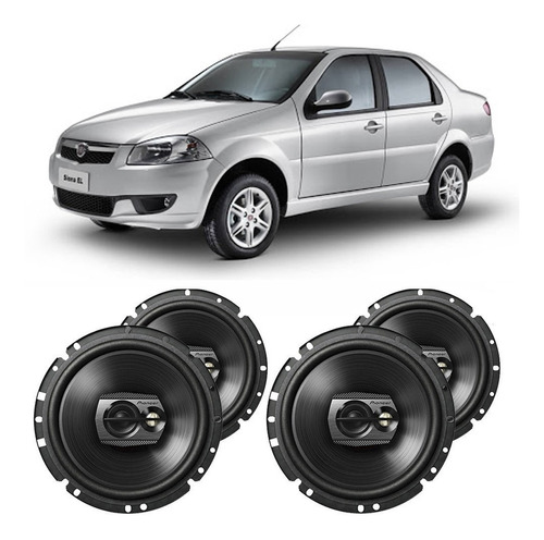 Auto Falante Fiat Siena 2009 A 2013 Pioneer 200w Rms