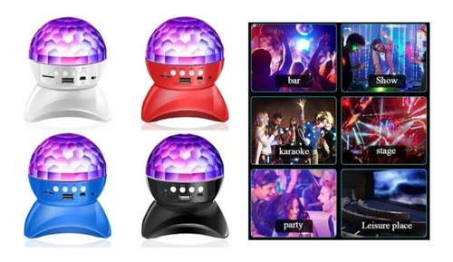 Parlante Bluetooth Giratorio Led Rgb Recargable - Envío Gra