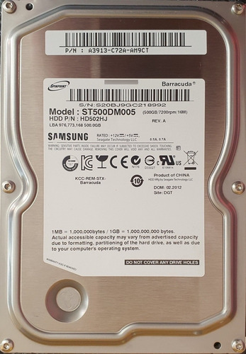 Imagen 8 de 10 de Disco Duro 500gb Sata 3.5 Pc-dvr-cctv-camaras