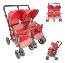 Comprar Carriolita De Juguete Para 4 Muñecas Ibaby Quattro - Rosso