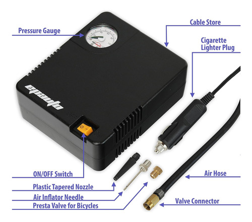 Inflador De Compresor De Aire Portátil Automático De 12v De