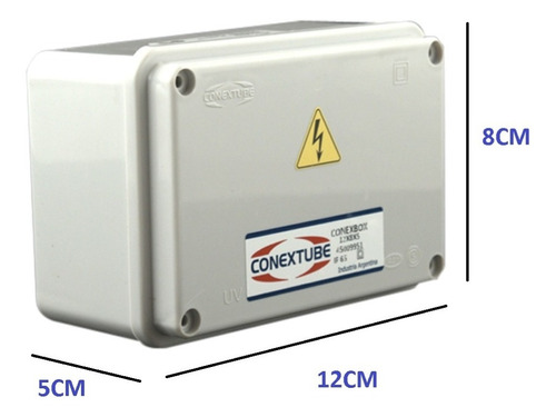 Caja De Paso Derivacion Plastica Estanca Ip65 120x80x50mm