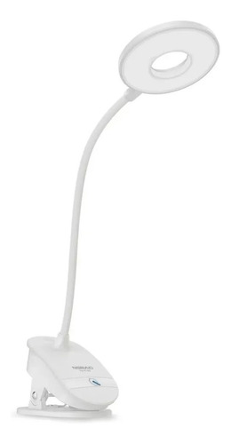 Lámpara de escritorio, brillo ajustable, cargador táctil USB, color de la cúpula: blanco, color del marco: blanco