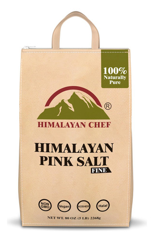 Himalayan Chef Sal Rosa Del Himalaya, Bolsa De 5 Libras, Sal