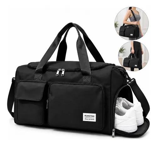 Bolsa Mala De Mao Feminina Masculina Viagem Academia Tenis Preto Lis