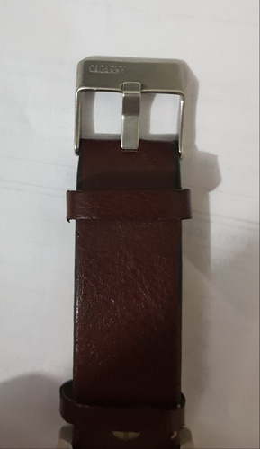 Relogio Grand Data Hora Inox Pulseira Imita Couro Ler Anunci
