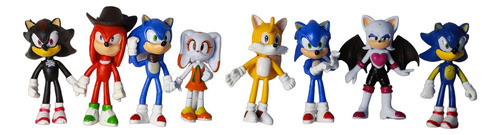 Combo X4 Figuras Acción Muñecos Sonic 2 Juguete Colección