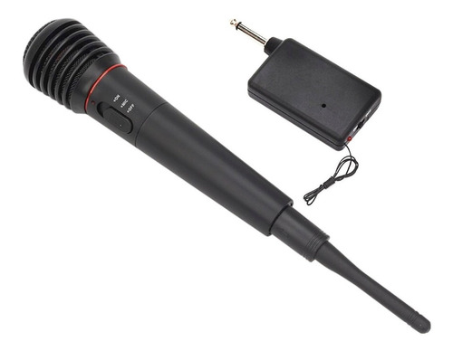 Micrófono Inalámbrico Wvngr Wg-308e Universal Profesional Color Negro