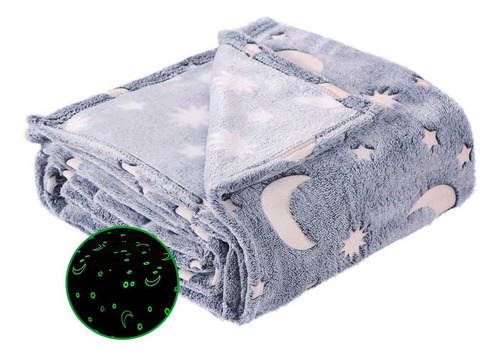Manta Luminosa Para Niños, Suave Y Brillante, Diseño De Luna